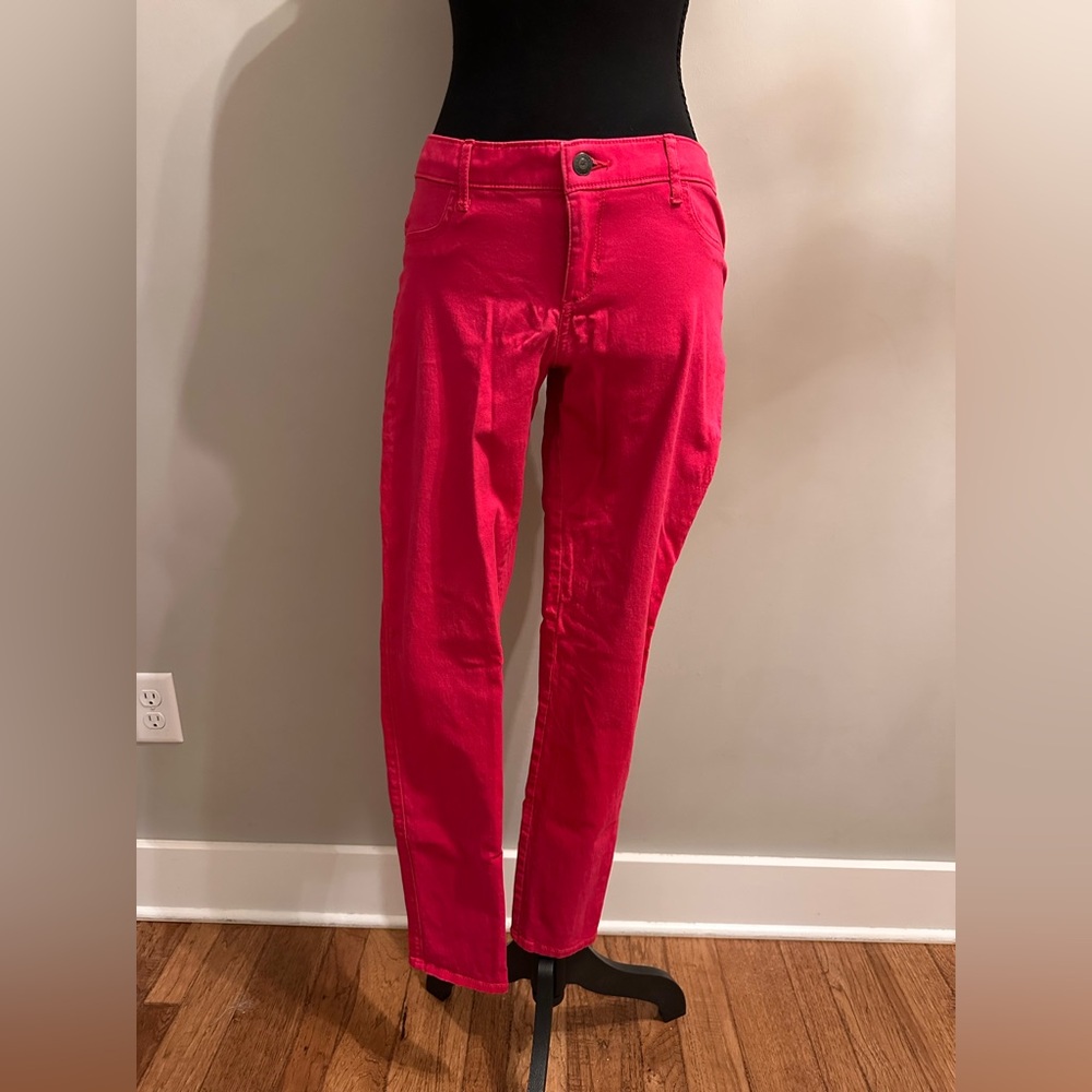 Hollister Women's Bright Pink Straight Leg Jeans